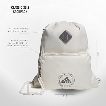 adidas Classic 3-Stripe Sackpack Drawstring Bag