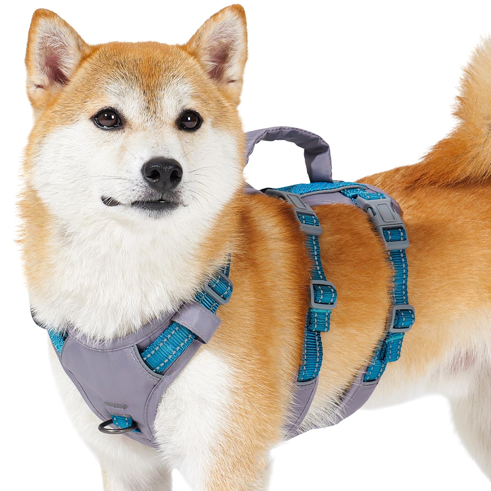 Huntboo Escape Proof Dog Harness Medium, Anti-Pull Dog Harness with Handle, Breathable, Adjustable, Reflective Dog Harnesses