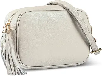 Italian Full-Grain Leather Crossbody Bag for Women, Small Purse
