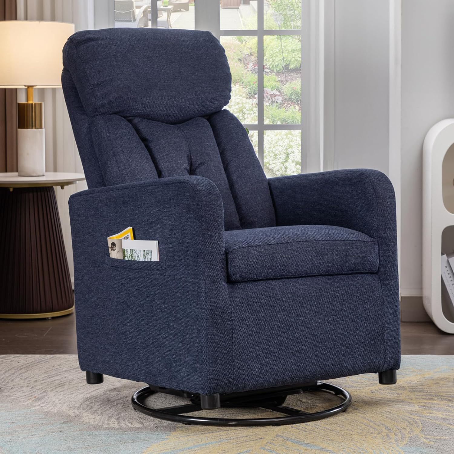 Amazon.com: FOXHUNTER Swivel Rocker Recliner Chair, 360° Adjustable ...