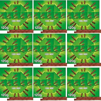 Mint Flavored Chocolates Sticks Box 10 x 120g Full Box - Cool Mint Crunchy Chocolate Sticks - qlty