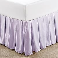 Vista 8 de Home Soft Things Falda de cama clásica de microfibra con volantes, diseño elegante de microfibra sólida envolvente con caída de 14 pulgadas, ropa