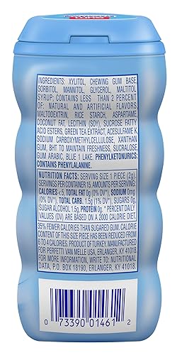 Miniatura 4 de Mentos Pure Fresh - Goma de mascar sin azúcar con xilitol, menta dulce, botella de 15 piezas (paquete de 10)