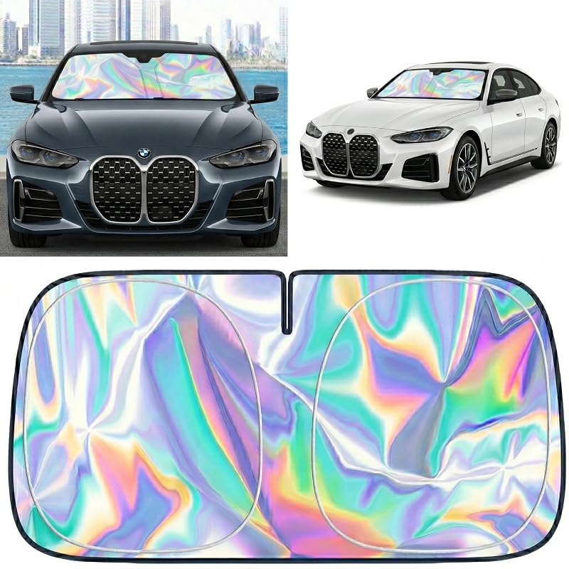 Protetor solar dobrável para para-brisa JIADIANYOU compatível com BMW 4 Series 430i, 440i, i4, M4 e 330i 2021–2026