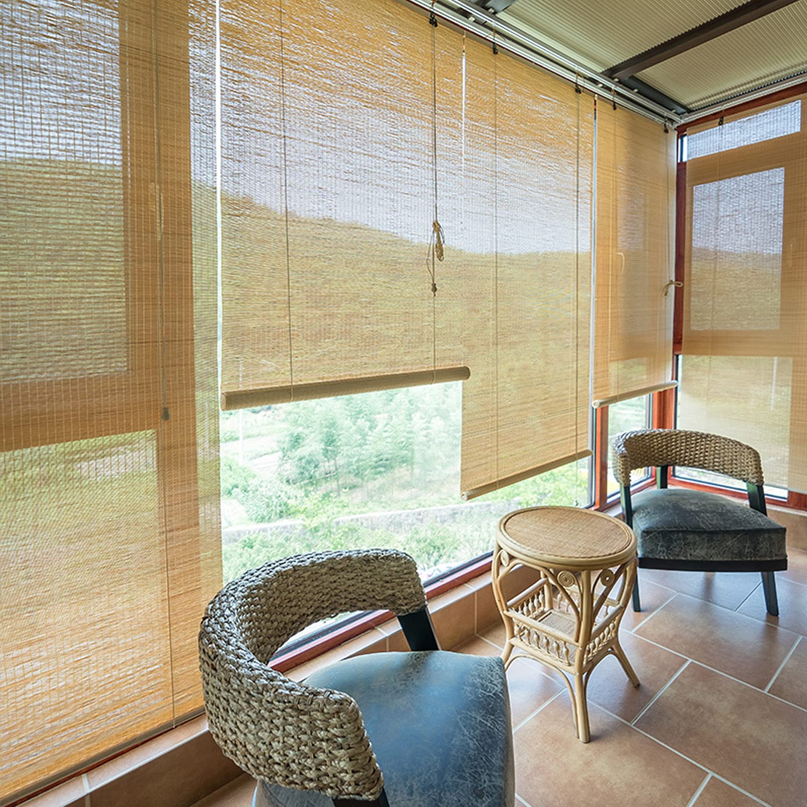 Store Enrouleur en Bambou,Rideau Fenetre Bois Occultant,Rétro Romain,Store Pare-Soleil pour Terrasse,Filtrage De La Lumière Stores Enroulables,pour Salon Balcon Salon De Thé (80x180cm/32x71in)