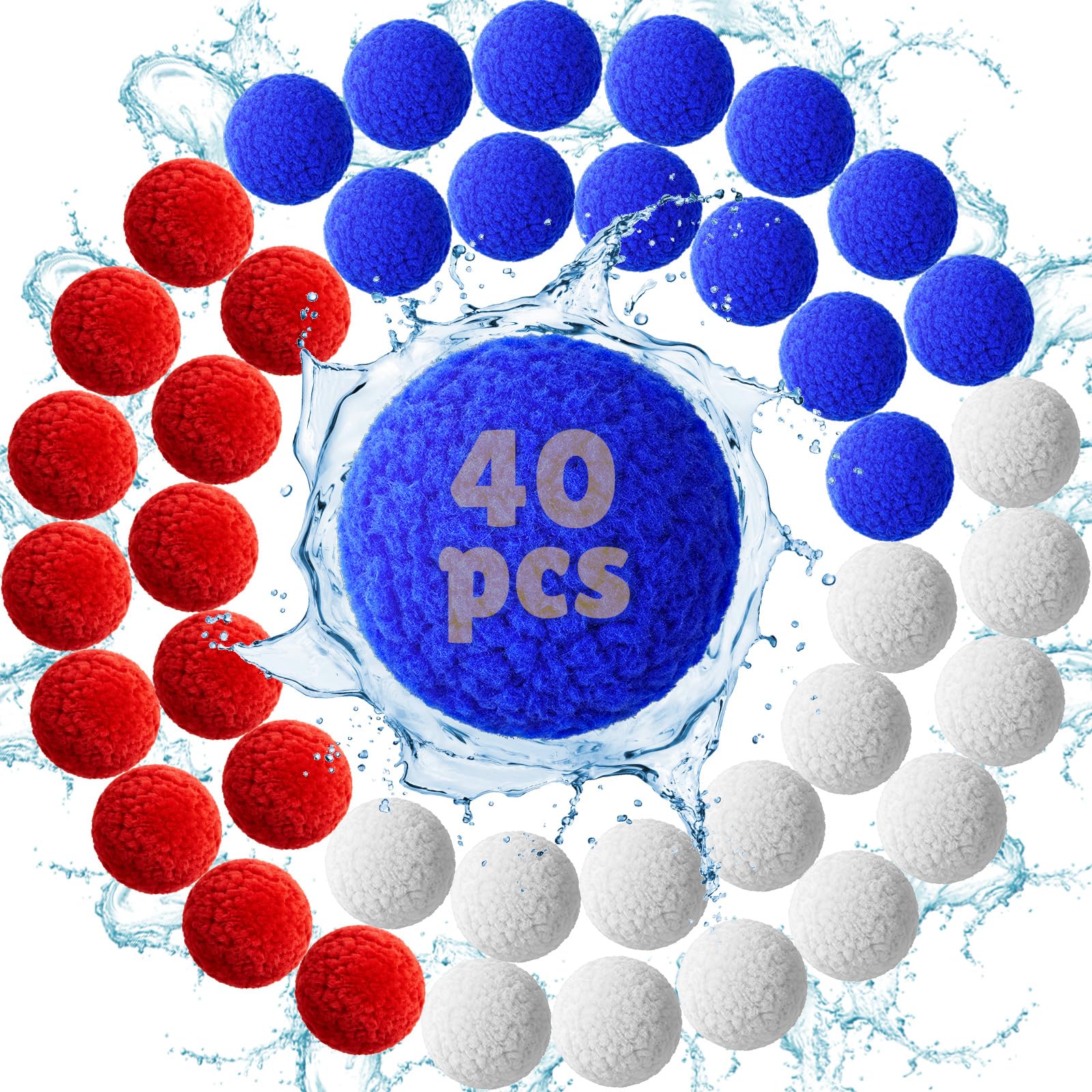 LQYoyz 40 Pcs Reusable Water Balloons for Kids