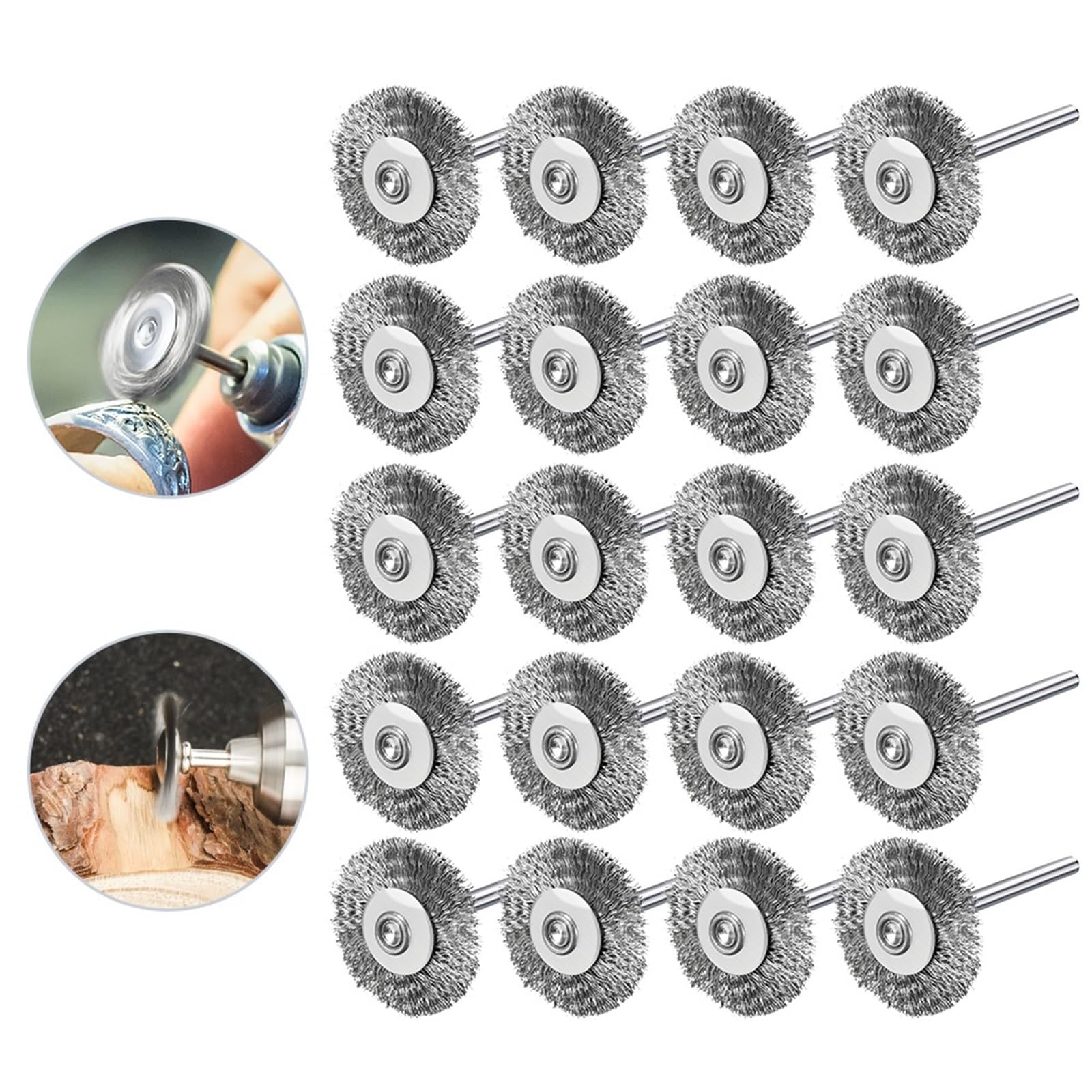 Nasadki szczotkowe do wiertarek, Tarcza ścierna wielokolorowa stal nierdzewna 22mm 10/20 szt. Szlif wiertarski(20pcs 22mm-black)