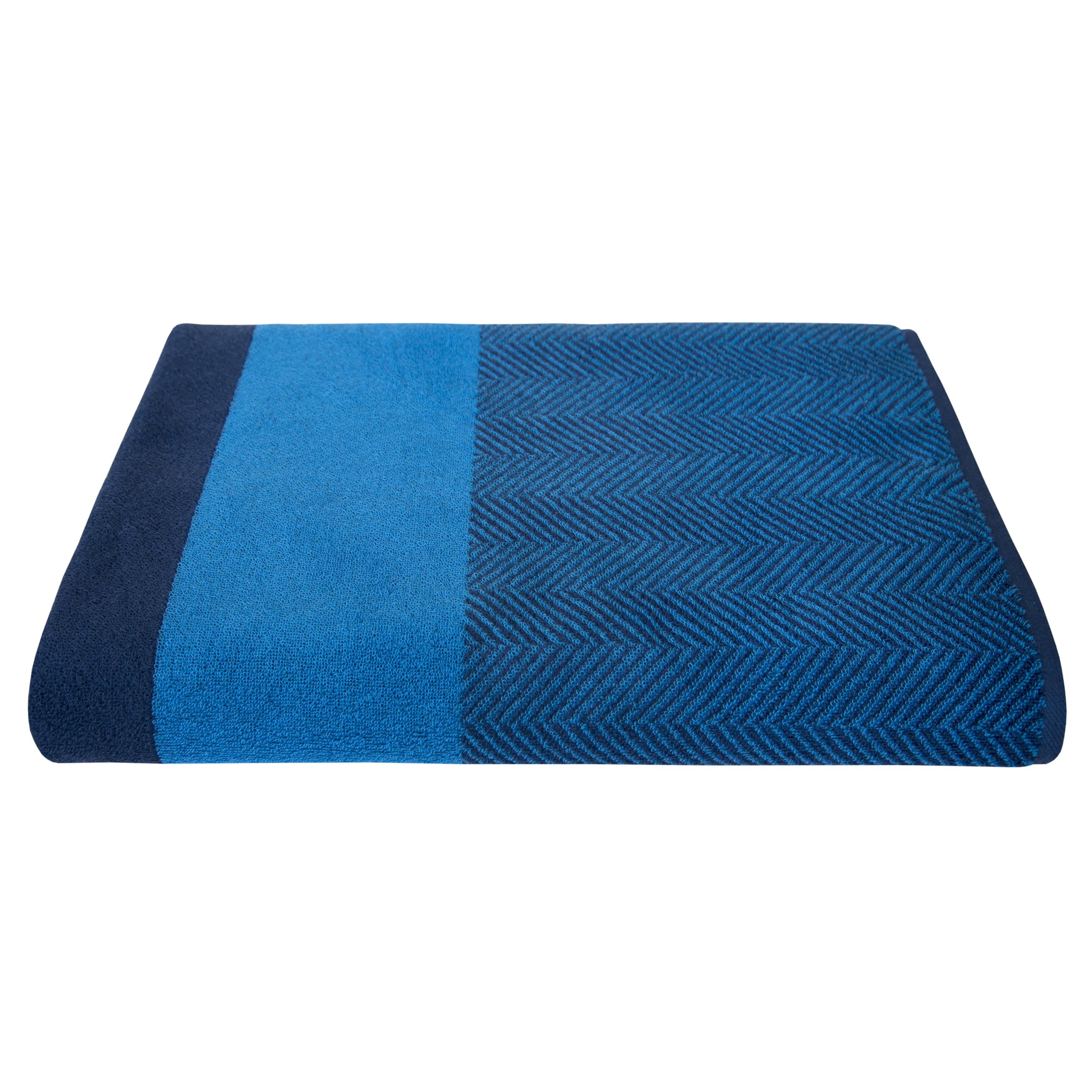 Dyckhoff XL Saunatuch Two Tone Stripe, Premium Baumwolle, hautschmeichelnd, 100x200 cm, blau