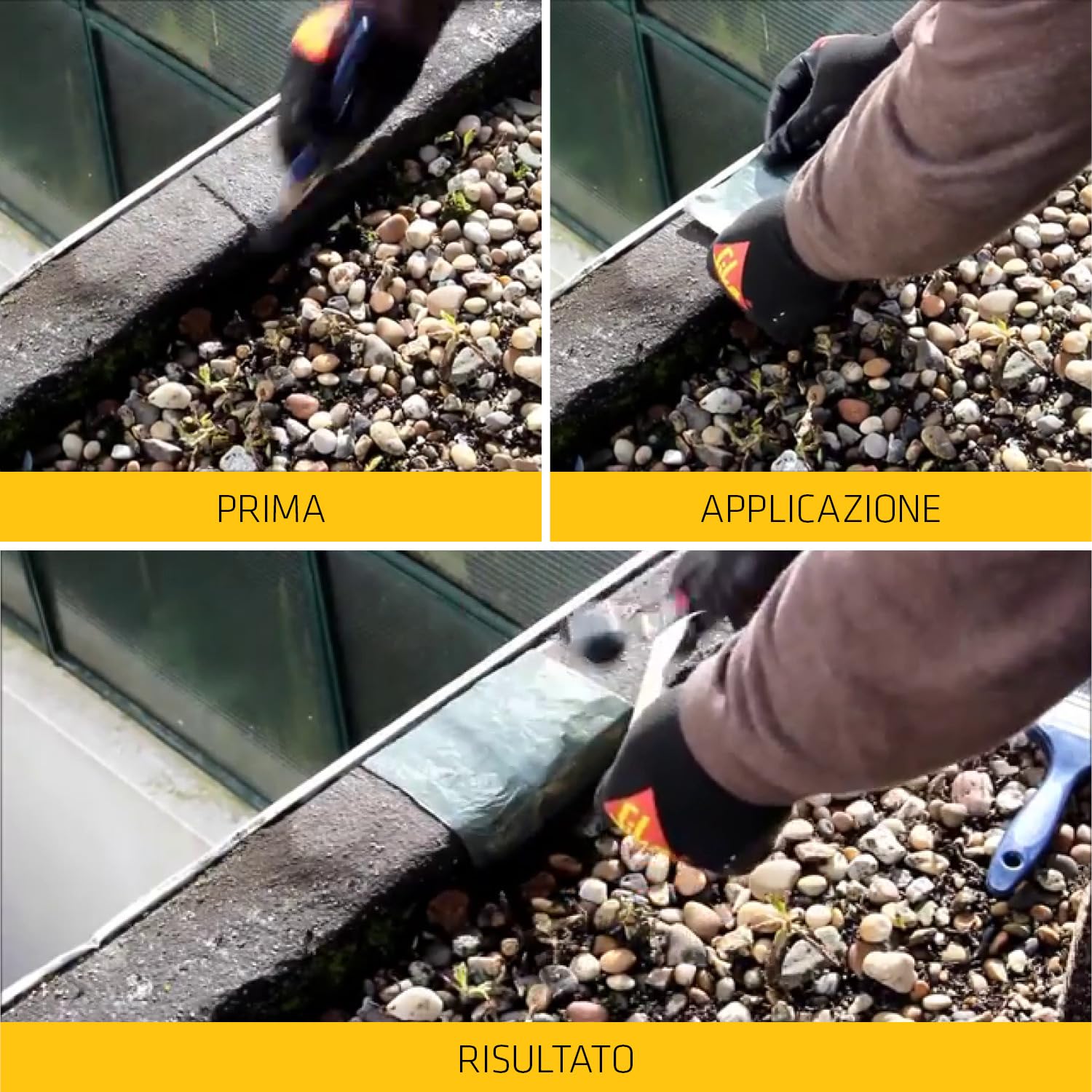 SIKA - Nastro bituminoso Multiseal, Grigio-Nero- Riparazione rapida per tegole, pluviali e camper - Si applica in un attimo e resiste per anni ai raggi UV - 100mm x 10m