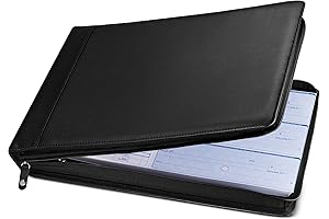 Inkline 7 Ring Check Binder Portfolio - Manage and Organize Checks, Documents, and Cards