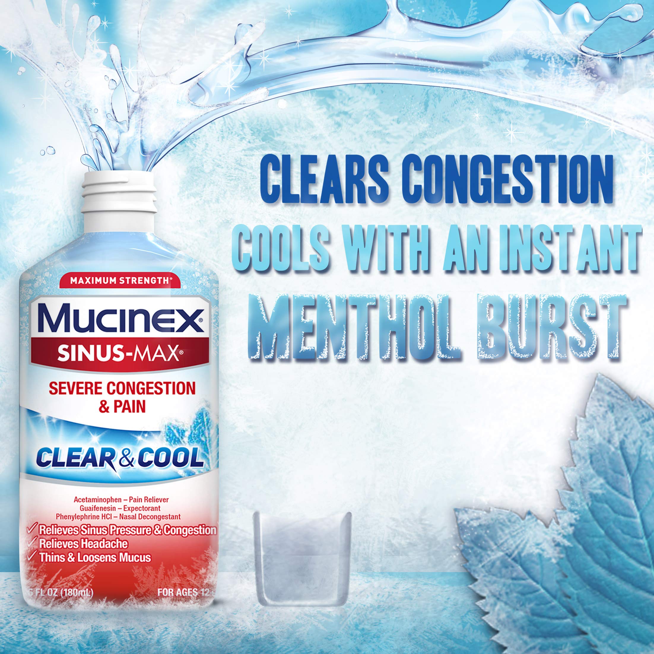 Buy Mucinex SinusMax Maximum Strength Severe Congestion & Pain Clear