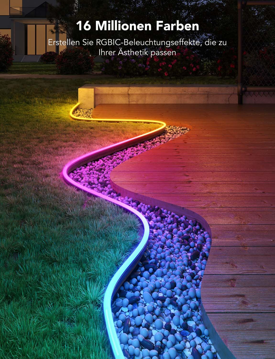 Govee Outdoor Neon LED Strip 10m RGBIC IP67 Wasserdicht mit Alexa und Google Assistant