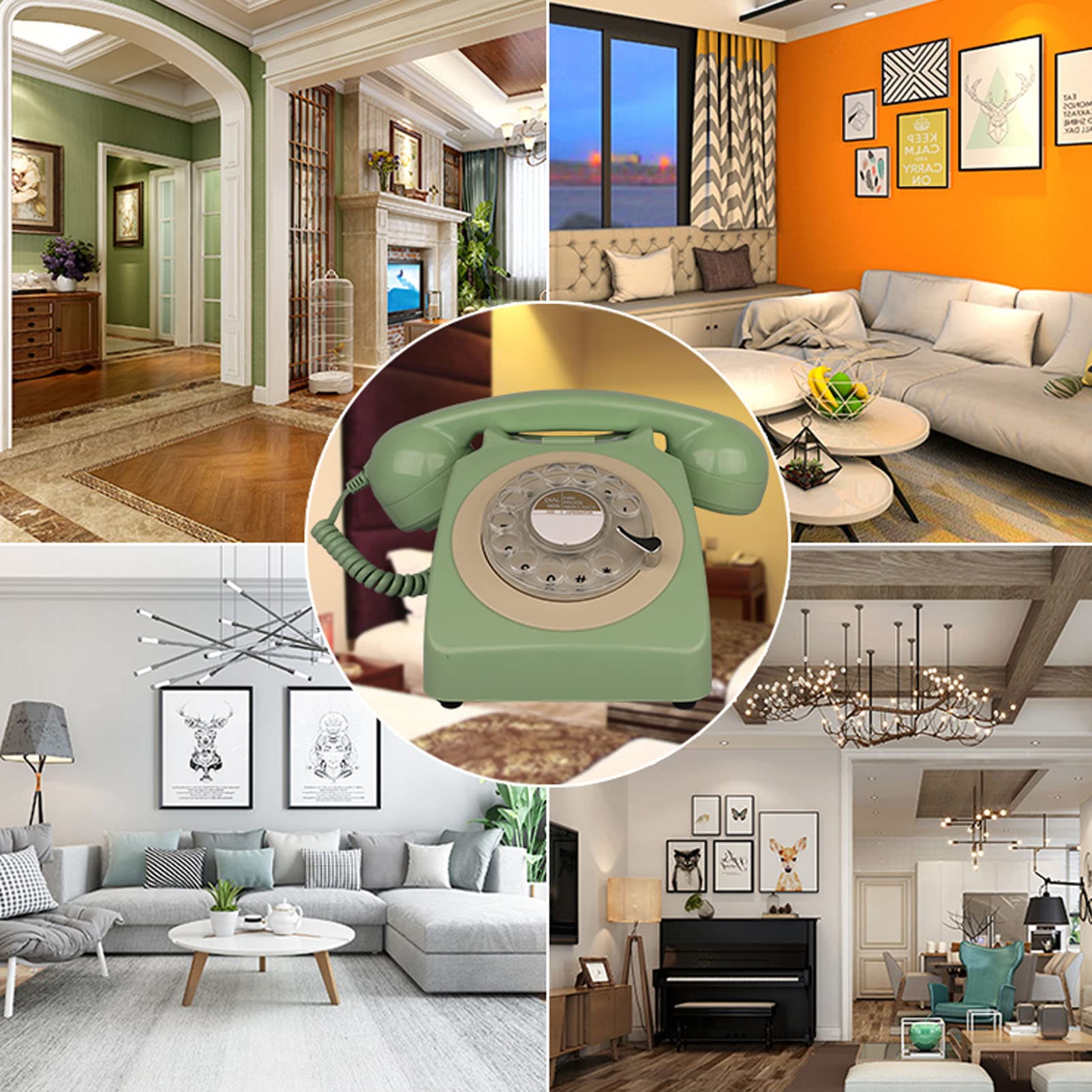 Rotary Telephone Vintage Rotary Dial Telephone - Retro Landline Phone With C 876247 - View #8