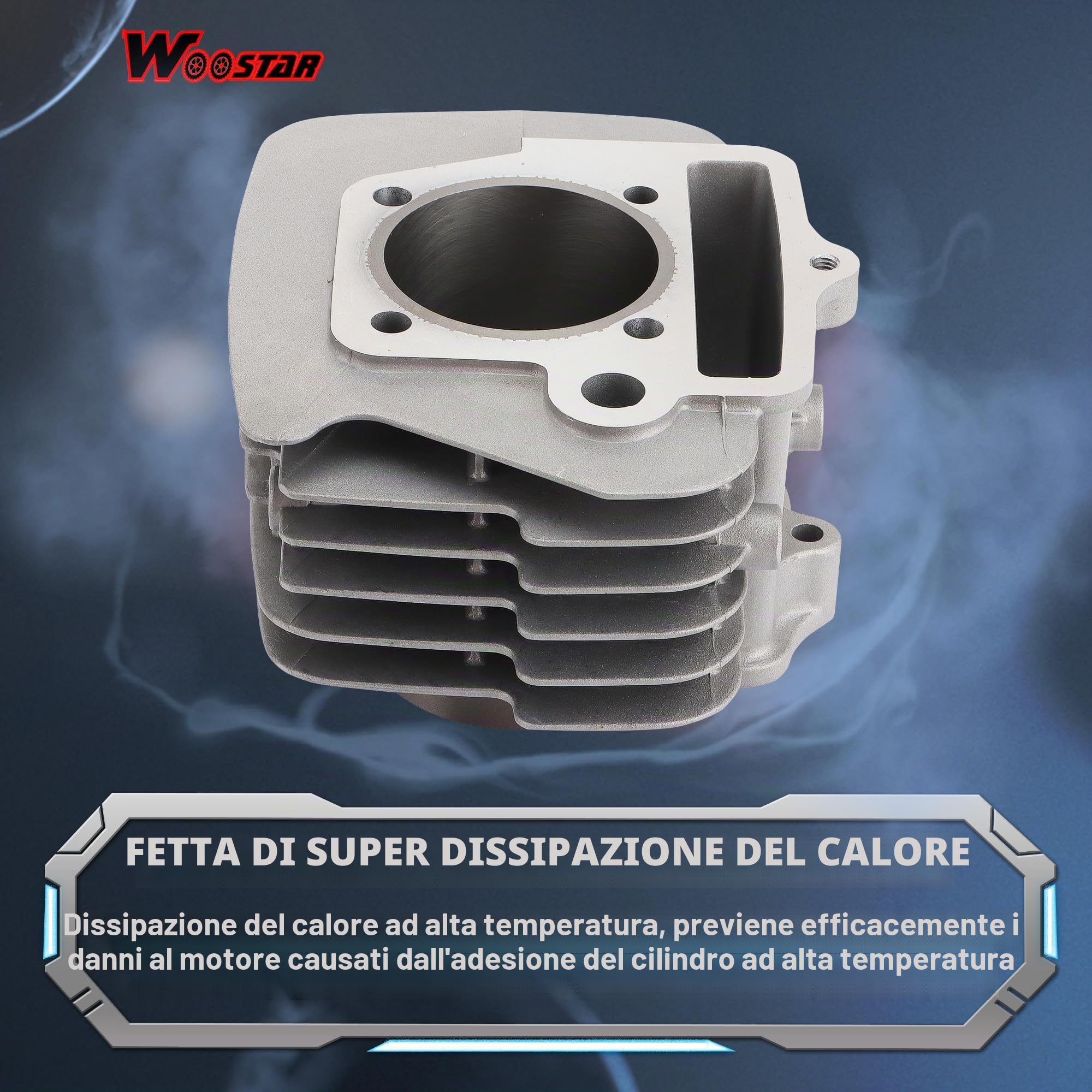 WOOSTAR 56mm Big Bore Cilindro con Kit Pistone con Guarnizioni Sostituzione per YinXiang 140cc Motore YX140 1P56FMJ Motor Dirt Pit Bike