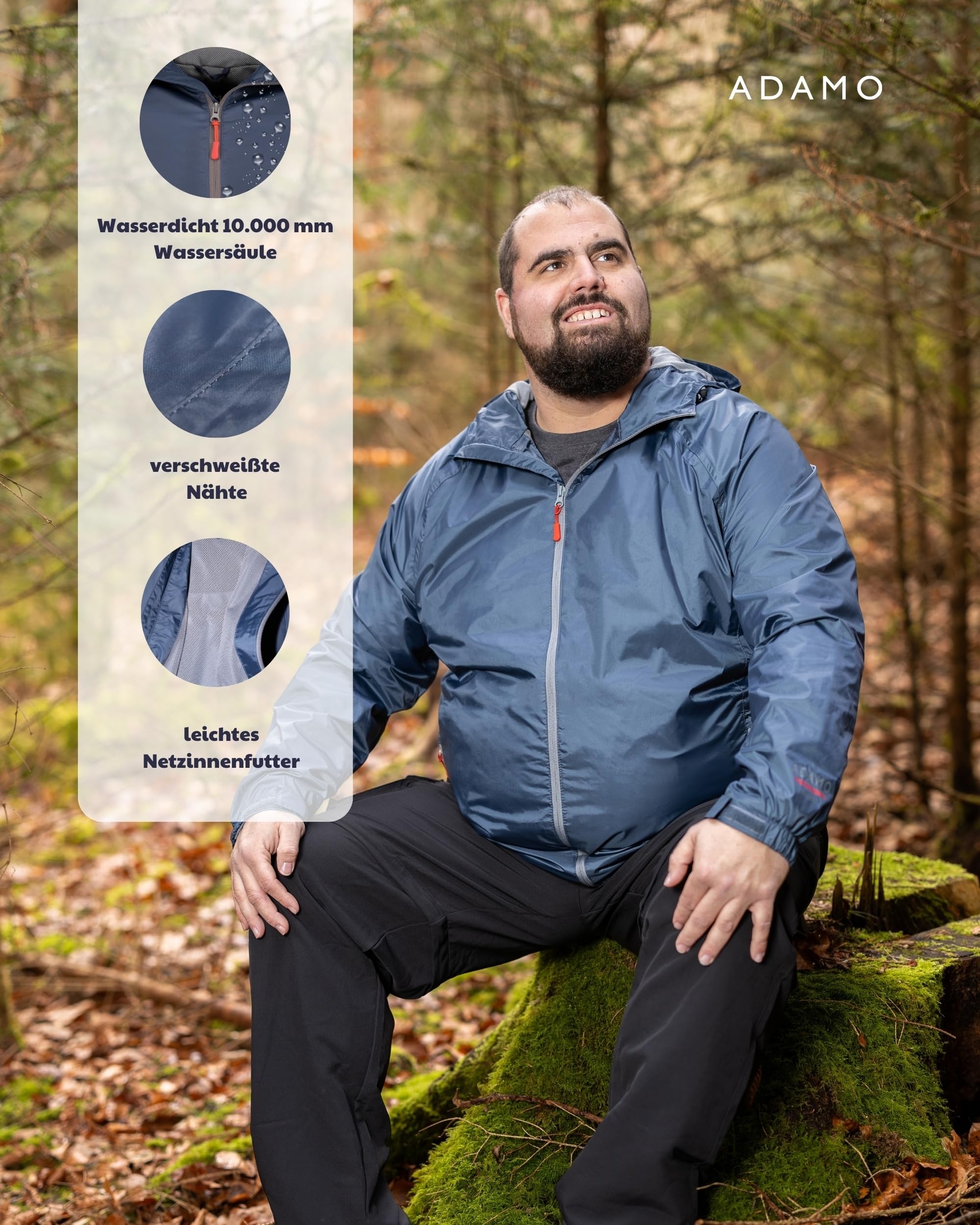 ADAMO Übergrößen Herren Regenjacke große Größen 2XL-14XL