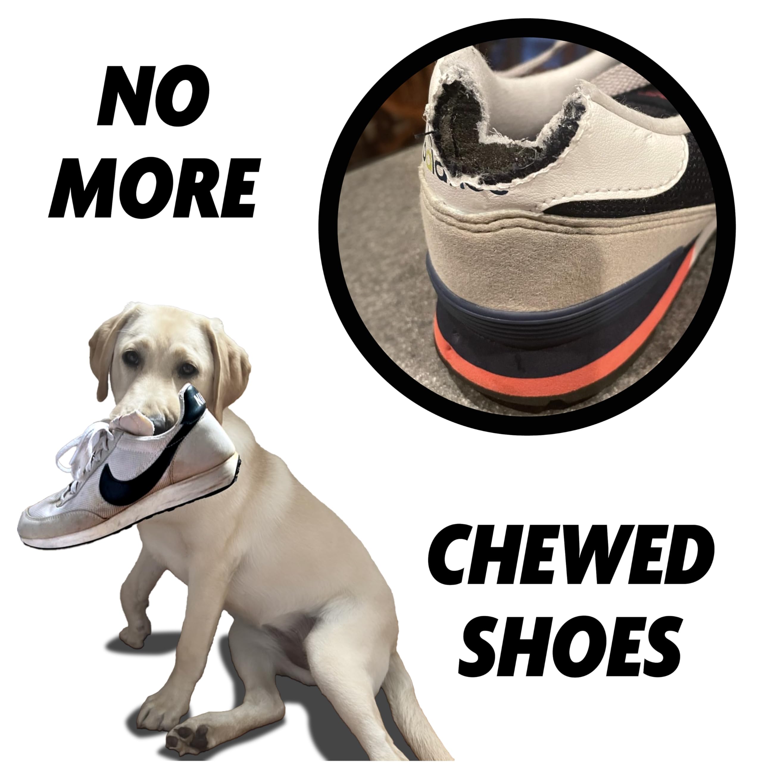 Chew Drip Shoe Dog Toy for Aggressive Chewers - Realistic Sneaker Heavy-Duty Toy for Small, Medium, Large Dogs - Tough Chew Toy - Cement Gray