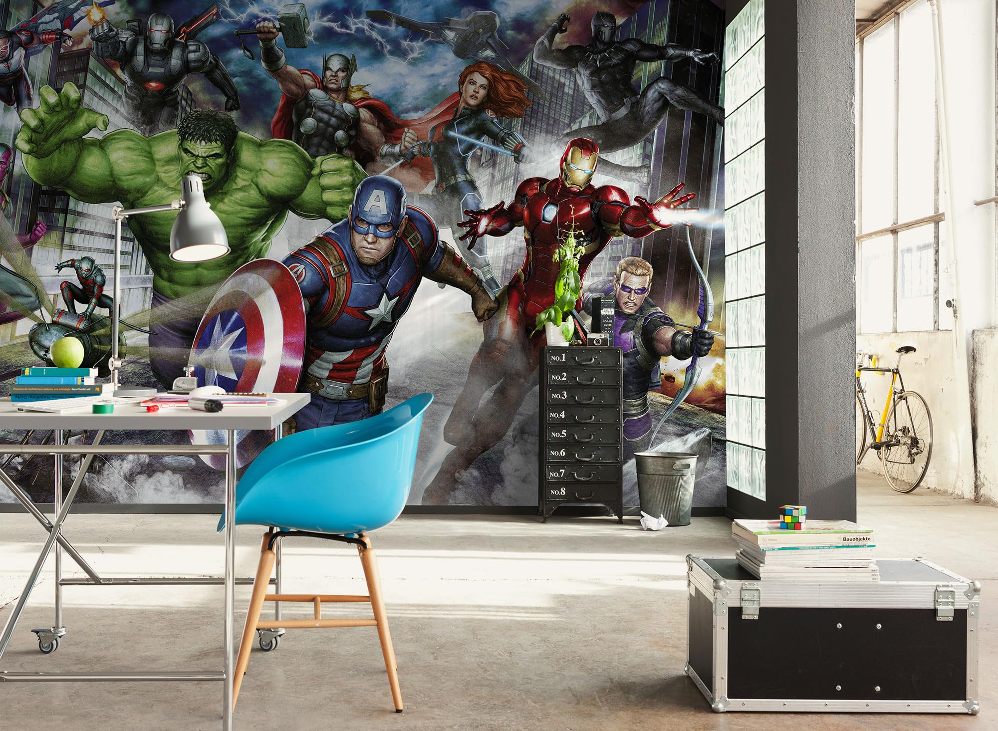 Komar Vlies Fototapete - Marvel Avengers Assemble - Größe 400 x 250 cm