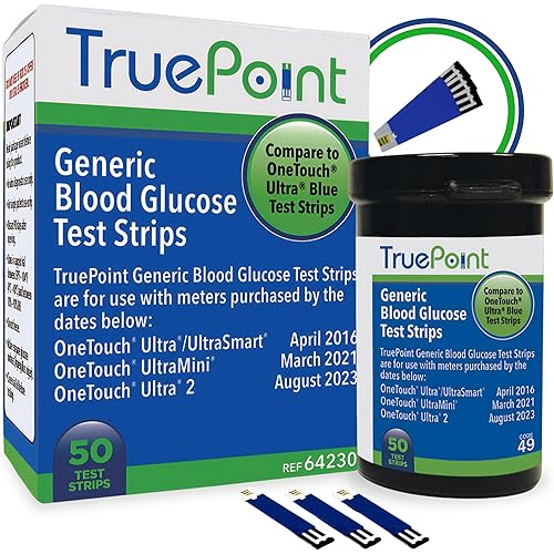 Blood Glucose Test Strips – 50 Count – Compatible with Ultra, Ultra2, UltraMini & UltraSmart Meters – Glucose Strips for Blood Testing for Home Use