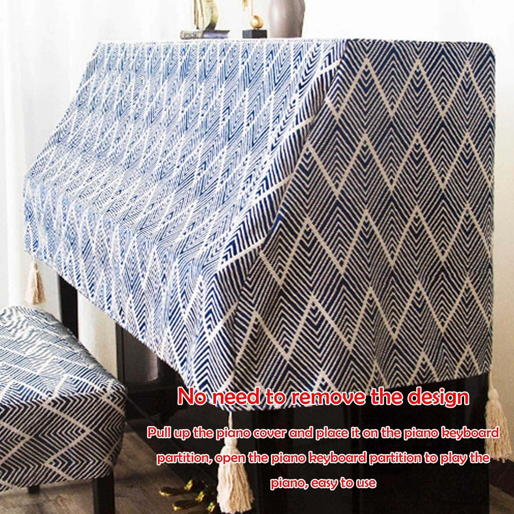 Housse Clavier Piano - V GEBY - Imperméable - Anti-Poussière - 61/88 Touches - Sac de Rangement - Instruments de musique