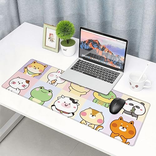 Miniatura 7 de Alfombrilla de mouse para juegos de animales Kawaii, grande, XL, bonita alfombrilla de escritorio larga extendida, alfombrilla grande para el hogar