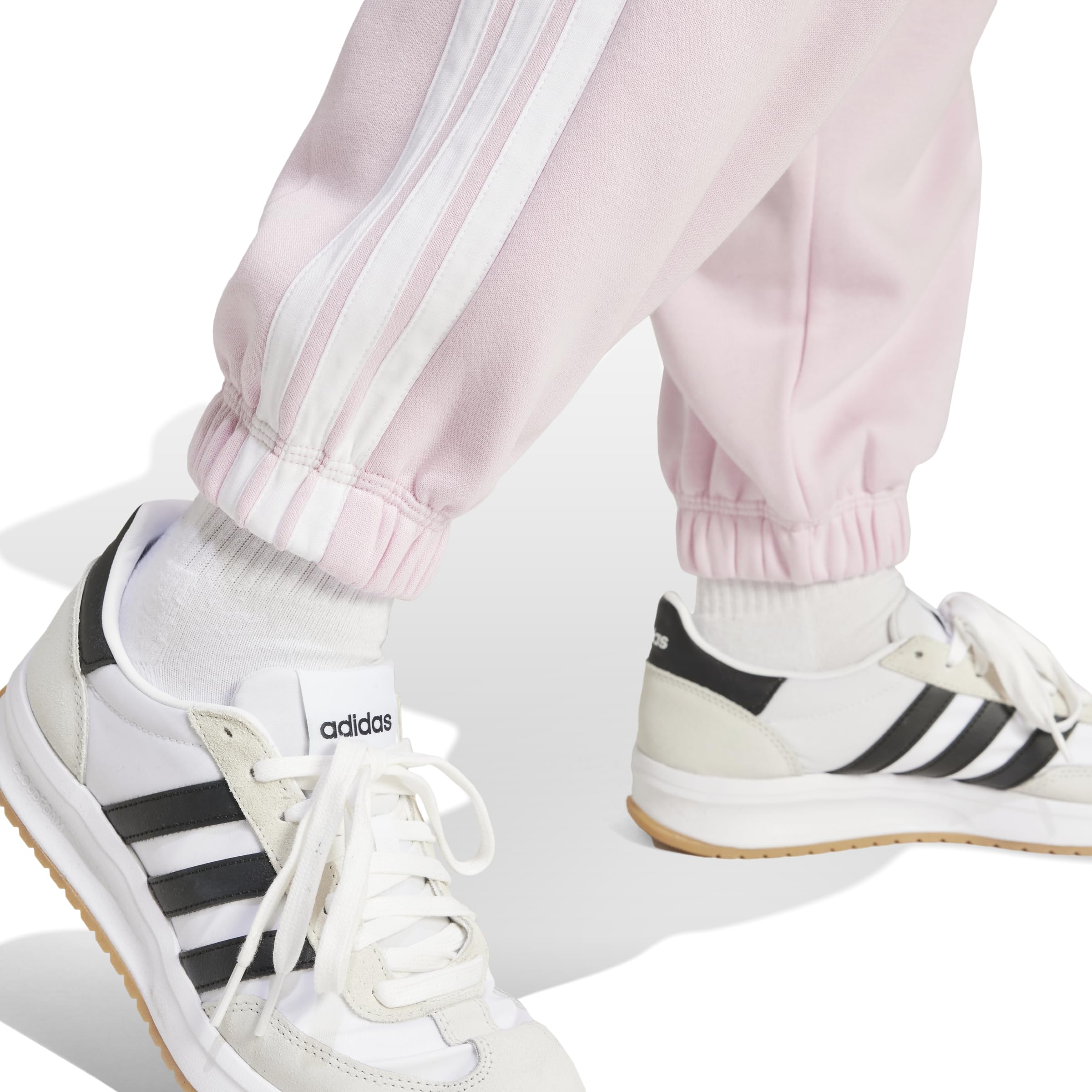 adidas Mujer Essentials 3-Stripes Fleece Loose Pants