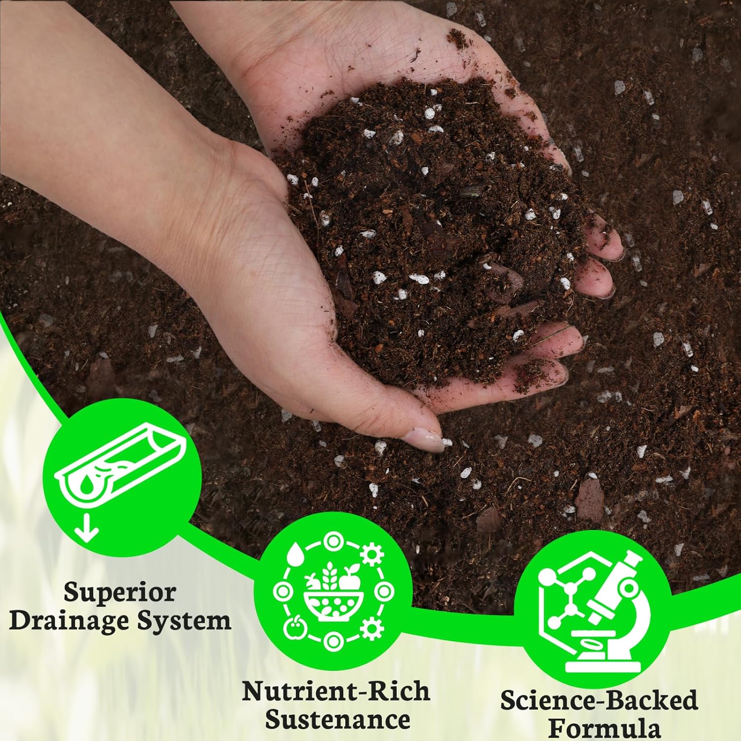 Blueberry Soil Mix 10qt- 100% Natural Organic Potting Soil for Blueberry Trees, Superior Drainage & Aeration, Ideal for Indoor & Outdoor Blueberry Plants