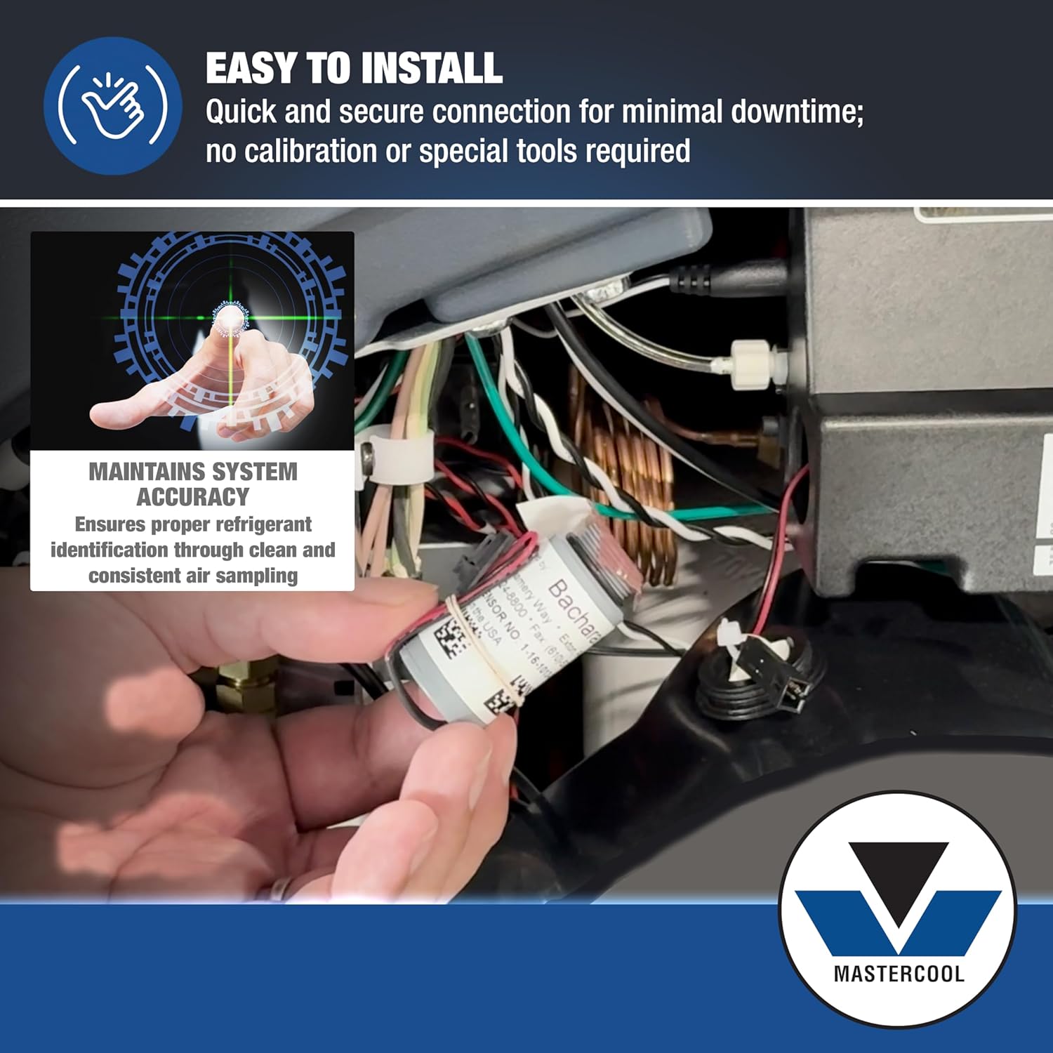 Mastercool 69HVAC-YFAS Replacement Air Sensor – Compatible with Commander4000 & Commander4100 Refrigerant Identifiers