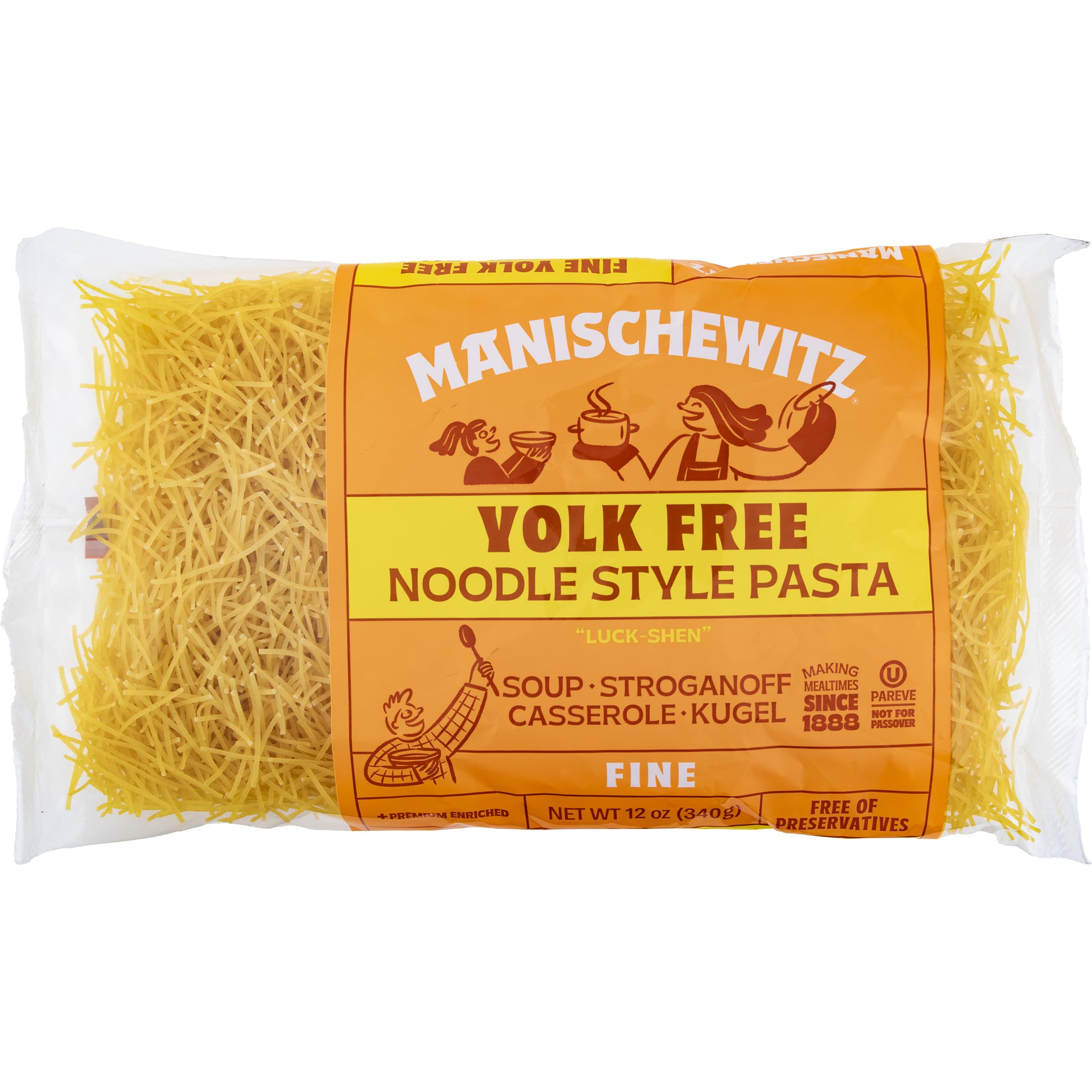 Manischewitz Fine Yolk Free Noodles, 12 Oz
