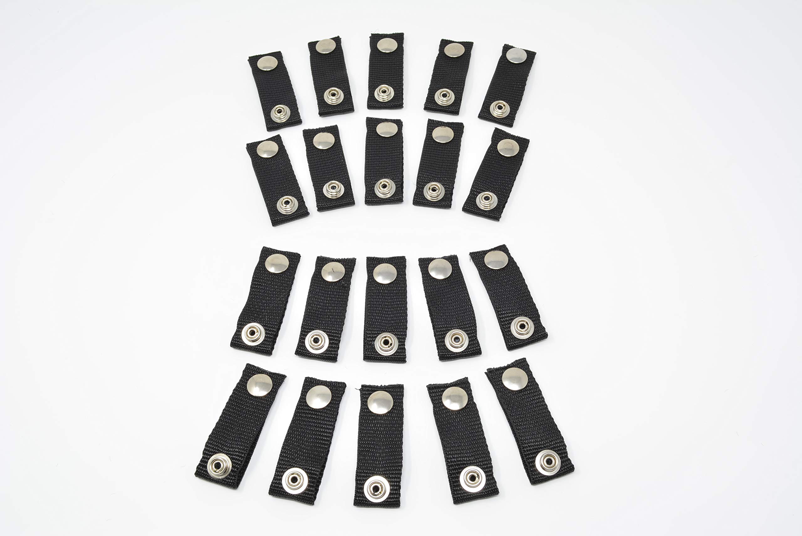 Sero Innovation Boat Cover Snap Extender - Black - Extension Size, 1.5" - Built in Finger Loops. Extend The Life of Your Boat top Canvas! 20 Pack