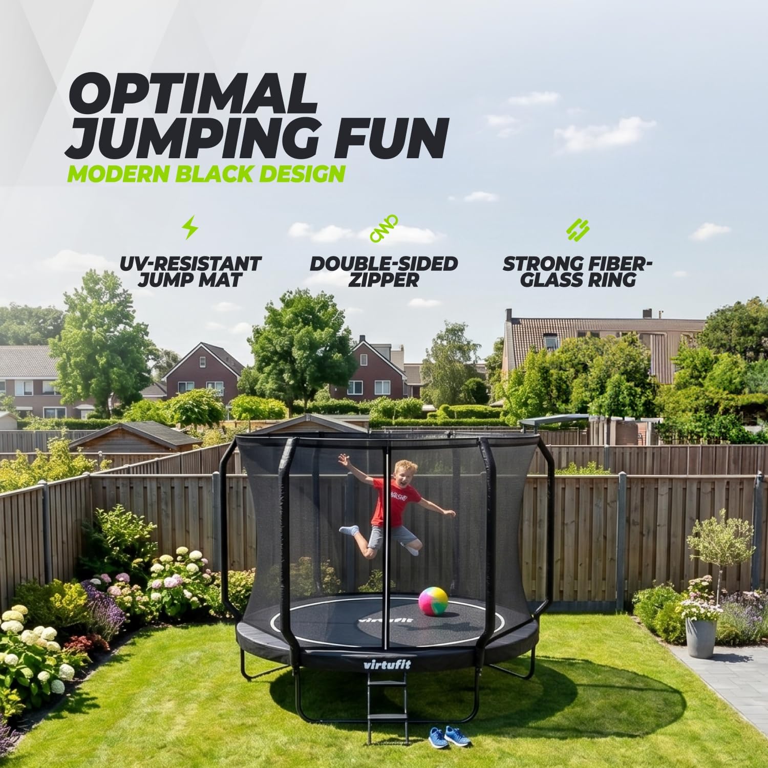 VirtuFit Trampolín con Red de Seguridad