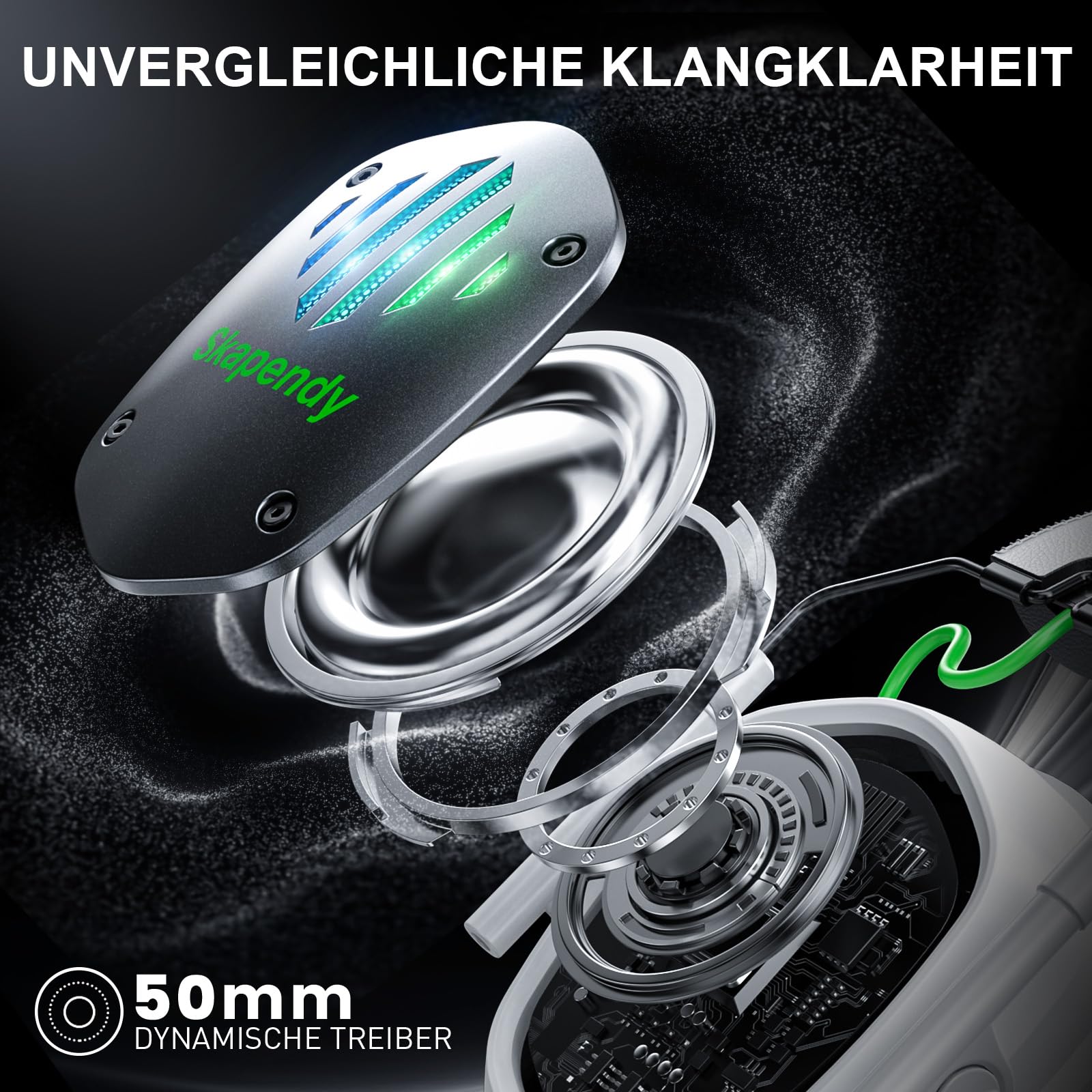 Amazon.com: SKAPENDY VK81 Wireless Gaming Headset for Multi