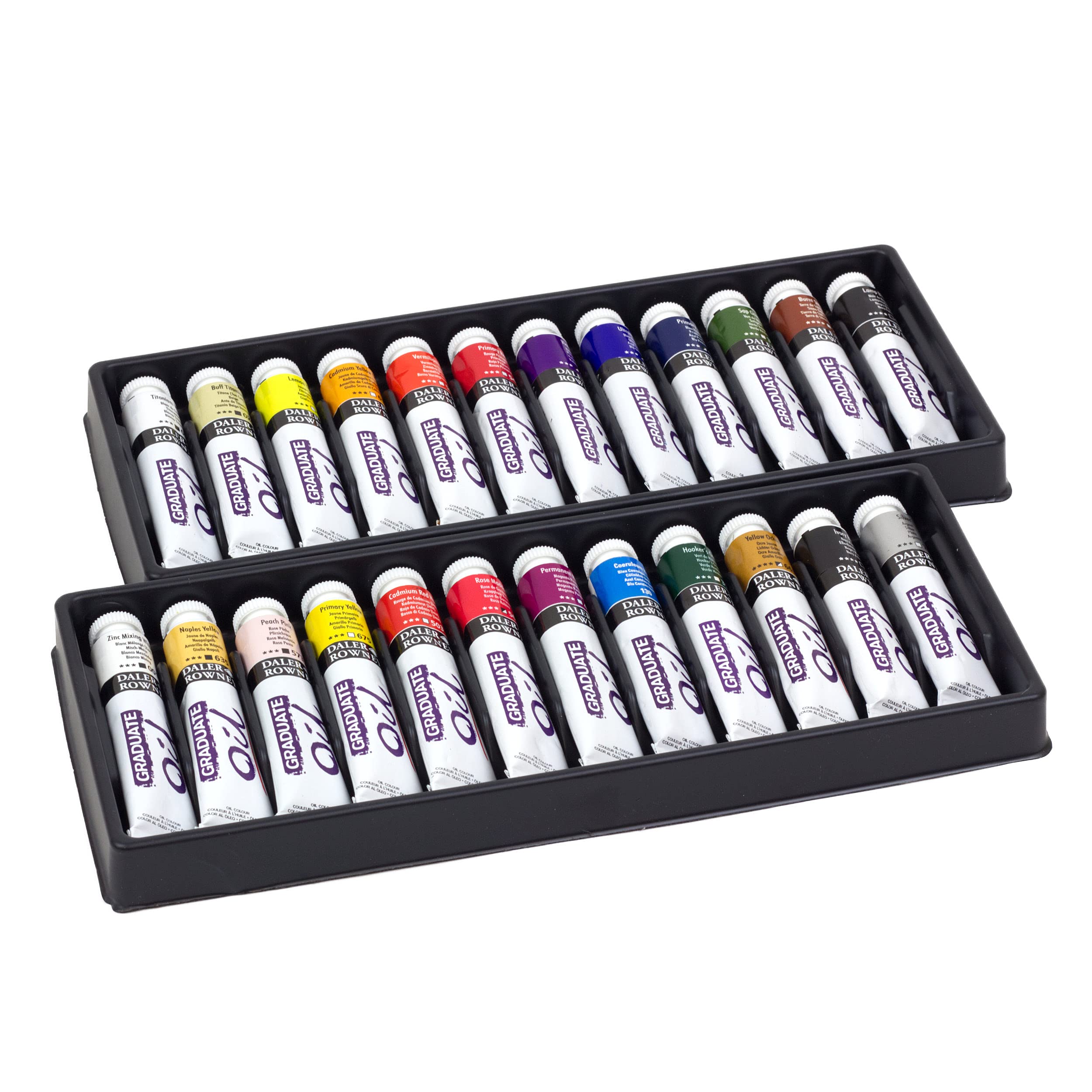 Daler Rowney Graduate - Set peinture à l'huile 24 tubes 22ml
