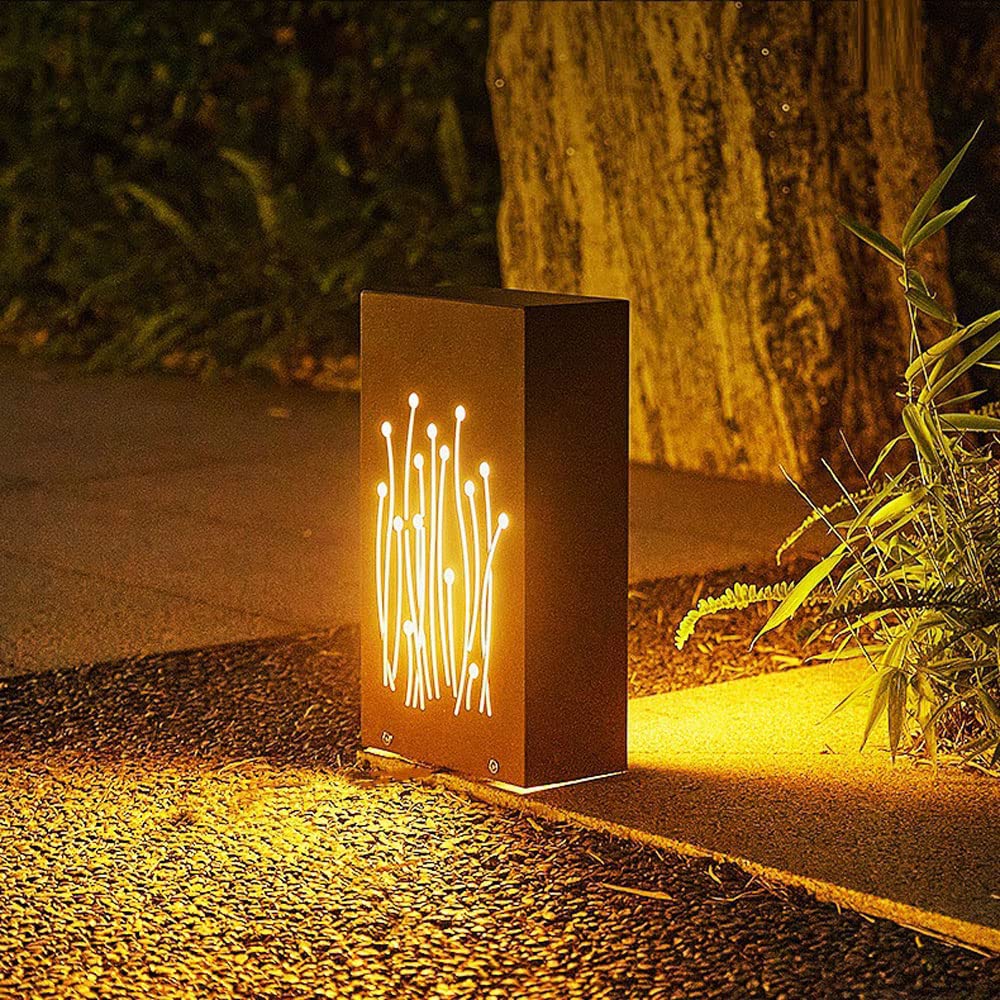 Hohles Design für den Außenbereich, IP55, Pfostenlampen, wasserdicht, für Gartenzaun, Säulenlampe, Gehäuse aus Edelstahl, Pfostenleuchte für den Außenbereich