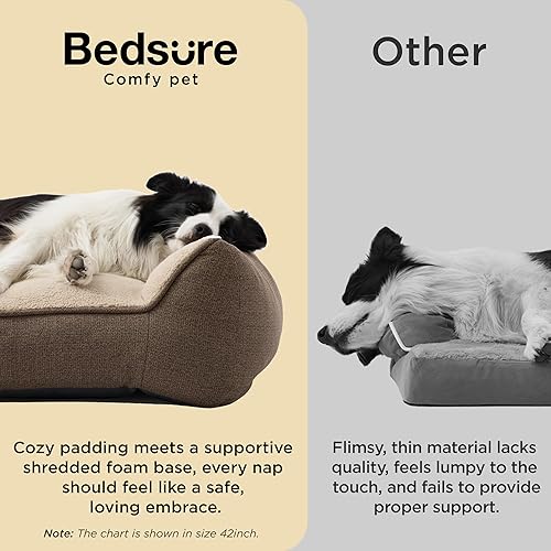 Miniatura 3 de Bedsure Cama ortopédica XXL para perros, cama extra gruesa y de apoyo para perros grandes, sofá para mascotas extra grande y cómodo con funda