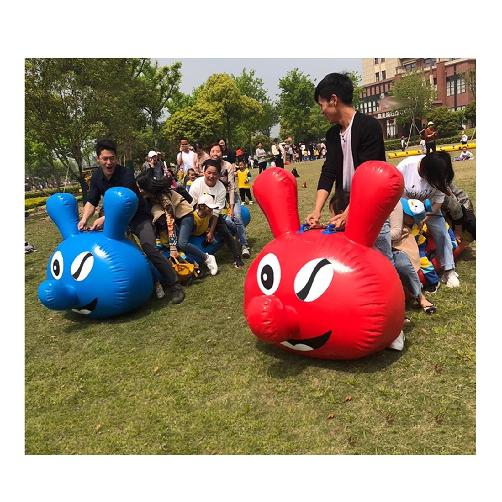 2pcs Field Day Eamwork Games for Adults，Easy to Carry Multiplayer Game Props for Corporate Events Family Gatherings Team Building Games(4 Seats/L-3M)