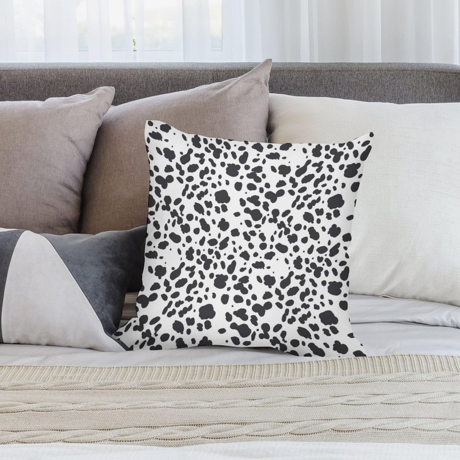 Amazon.co.jp: クッションカバー 2枚セット ダルメシアン柄 抱き枕