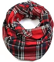 Vista 1 de Bufandas de moda a cuadros y cuadros Infinity de Scarfand's Tartan Blnkt Tartan (Rojo)