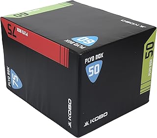 Kobo Imported Polymetric Box 3 in 1 Jumping Exercise 50 cm, 60 cm &amp; 75 cm Jump Platform for Gym, Home Fitness
