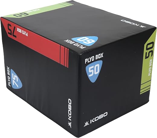 Kobo Imported Polymetric Box 3 in 1 Jumping Exercise 50 cm, 60 cm &amp; 75 cm Jump Platform for Gym, Home Fitness