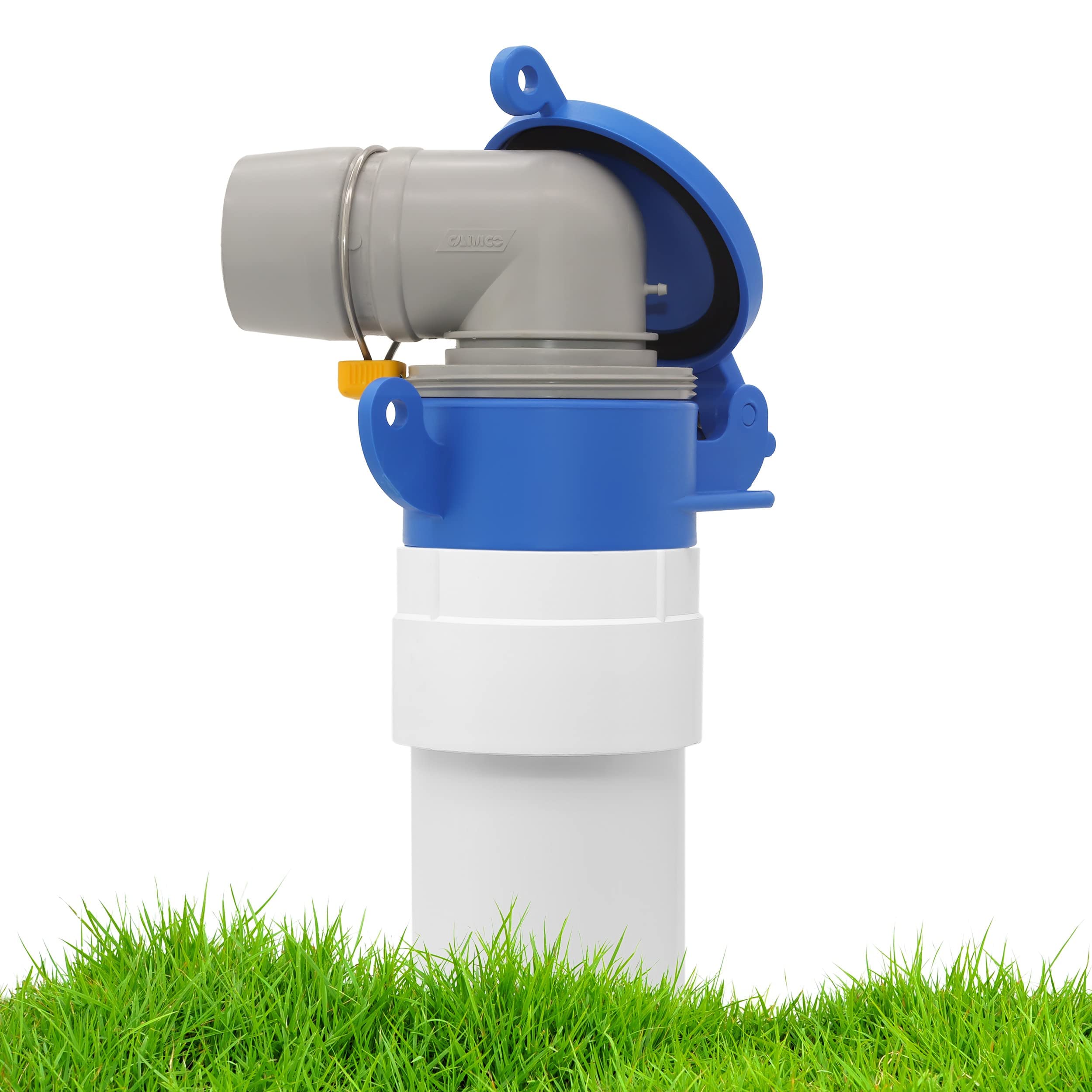 Enviro Design Products 4 In/10.16 Cm Sewer Cap For RV Sites/Campgrounds | Odorless, Self-Closing, Easy To Install | Female, White, Polypropylene, Waste Water & Sanitation - Canada - View #6