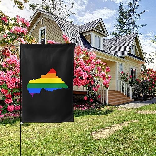 Miniatura 5 de LIFANGMI LGBT Flag Map Of The Central African Republic Garden Flag 28"x40" Inch Double Sided Garden Flags Home Lawn Outdoor Decor Flags Party Banner