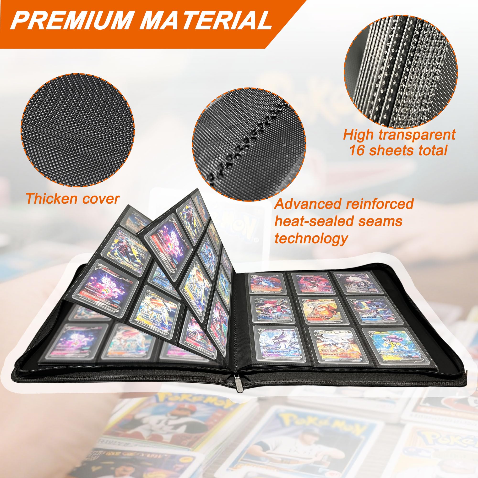 TopLoader Binder9 Pocket, Holds 360 card 3"x4"Toploader Hard Cases - Image 3