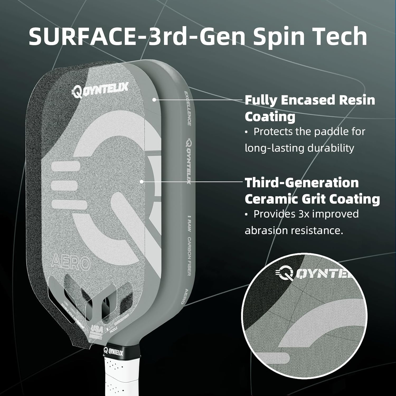 Pickleball Paddles T700 Carbon Fiber Picklebll Paddle with Aero Throat Edgeless Designed Thermoformed Pickleball Racket USAPA Approved - Image 3