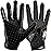Grip Boost Football Gloves - Solid Stealth 6.0 Boost Plus Sticky Technology - Adult and Youth Football Gloves for Wide Receiver - Men\'s and Boys Sizes (Solid Black, Medium)