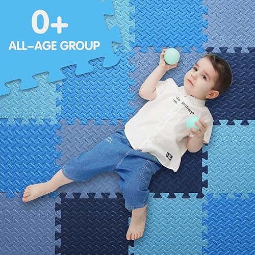 Miniatura 5 de Tamiplay Tapete de juego de espuma de 16 azulejos para bebé, suaves y seguros, tapetes de espuma EVA para el piso, tapete cuadrado para bebé, tapete