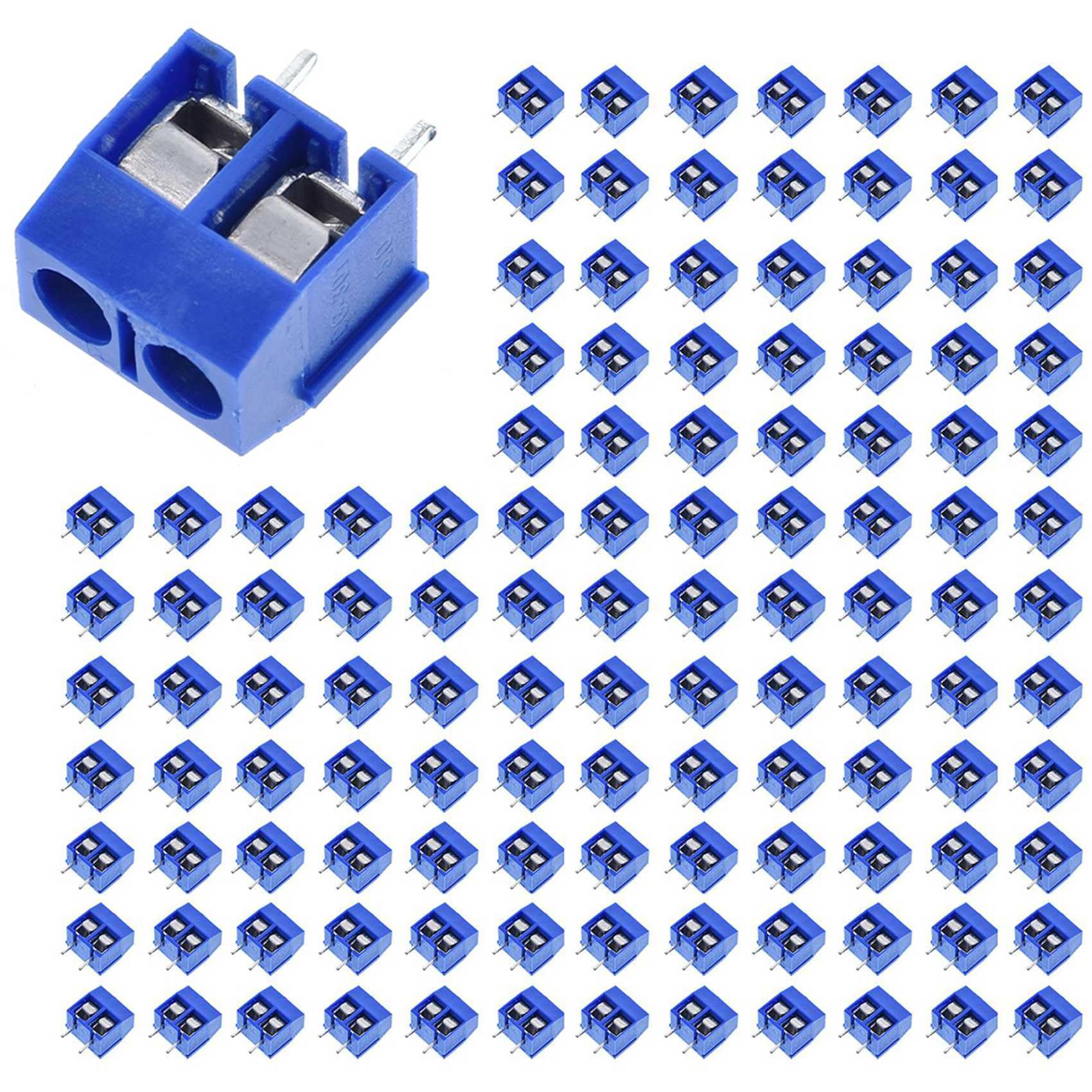 200Pcs KF301-2P 2 Pin Terminal Connector 5mm Pitch 15A 300V Spliceable