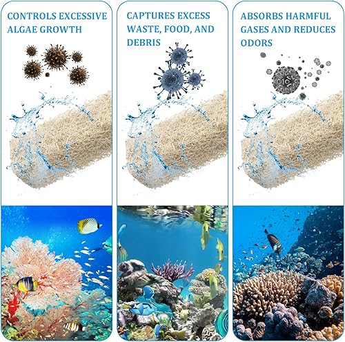 Miniatura 5 de WAO ZONE 12 almohadillas de filtro reductor de amoníaco compatibles con QuietFlow LED PRO Modelo 30 y 50 filtro de acuario, almohadillas de filtro