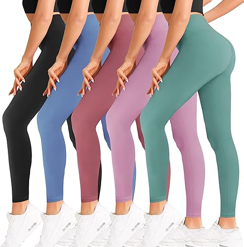 Natural Feelings Leggings de cintura alta para mujer, ultra suaves, elásticos, opacos, ajustados, para yoga, talla única y talla grande
