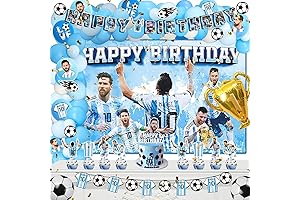 159pcs Soccer Birthday Party Decorations
