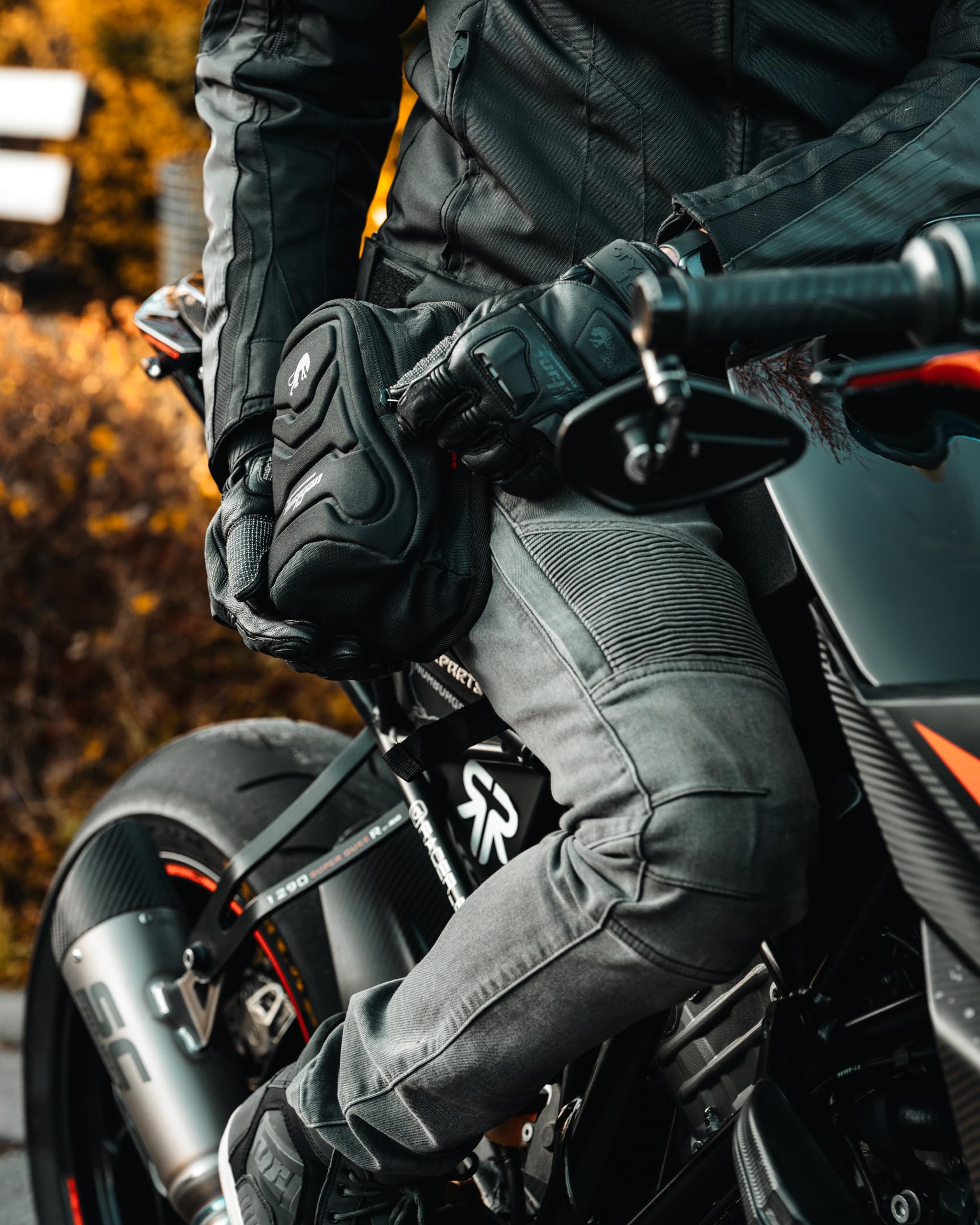 Furygan PATROL SACOCHE DE JAMBE MOTO ADVENTURE,HERITAGE,RADICAL,TOURING,URBAIN, Noir